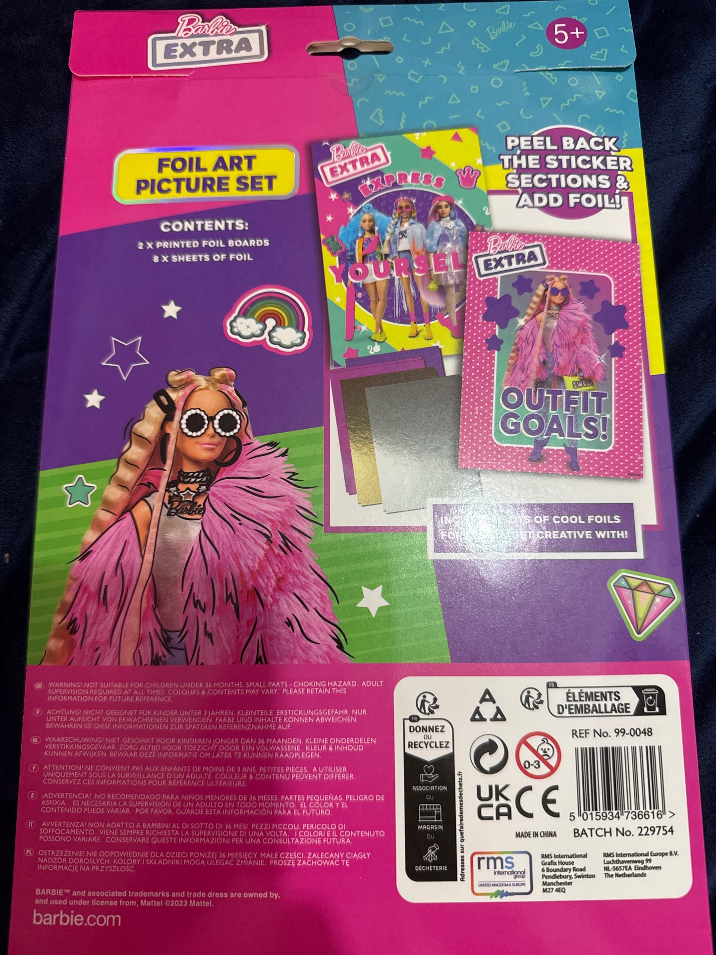 Barbie foil art picture set and stickers