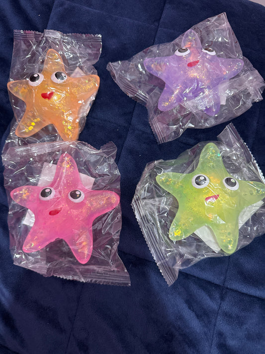 Glitter starfish water filled