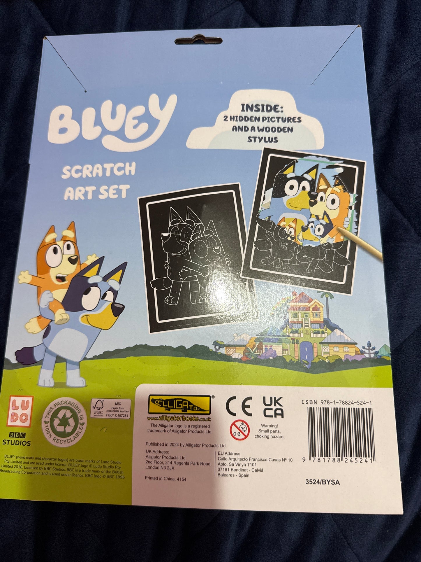 Bluey scratch art set