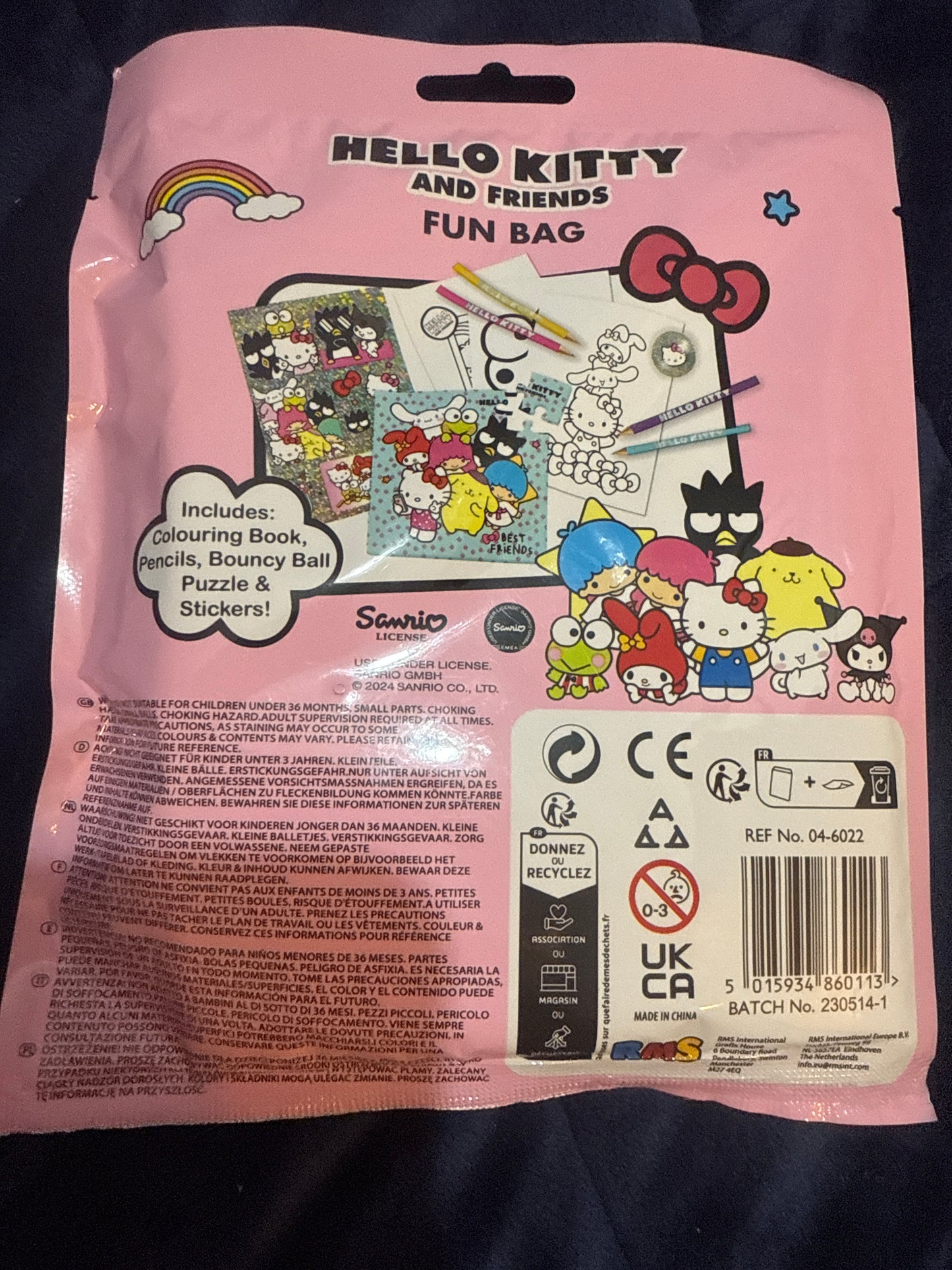 Hello kitty fun bag and charm bracelet