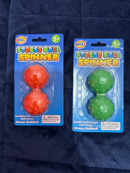 Stress ball spinner