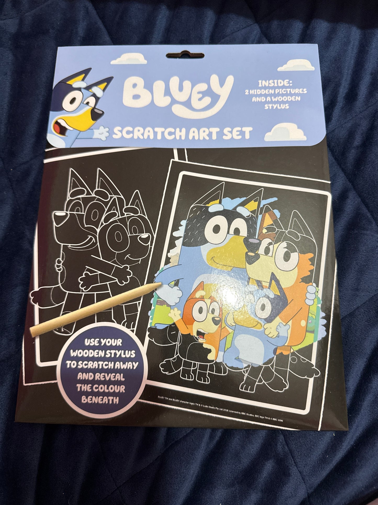 Bluey scratch art set