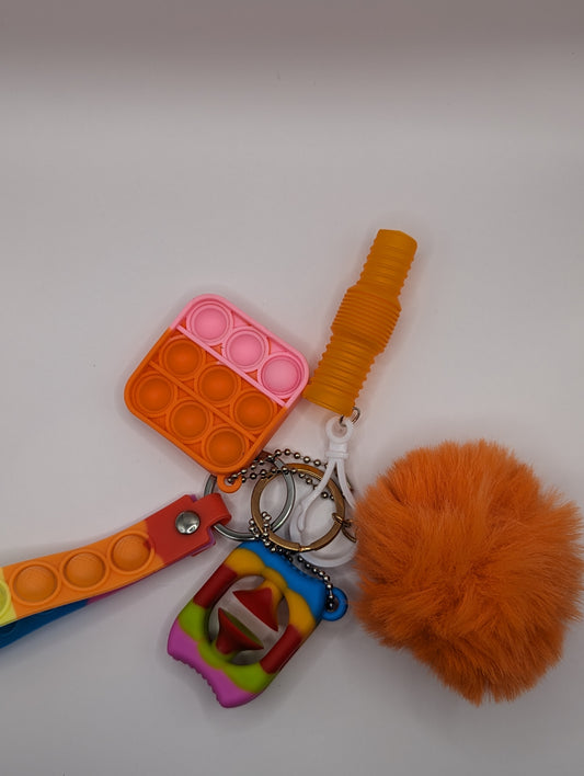 Orange themed wristlet