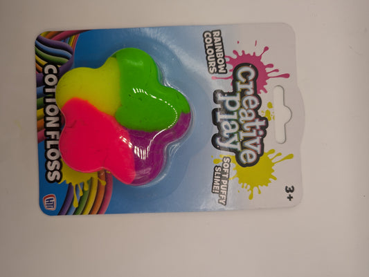 Cotton floss soft putty slime